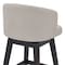 Armen Living Celine 26" Counter Height Swivel Tan Fabric and Espresso Wood Bar Stool LCCIBAESTN26 - alternate 2